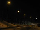 Voll abgeschirmte Stra&szlig;enbeleuchtung einer Ortsumgehung